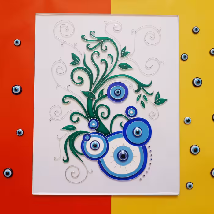 تابلو ویترای طرح چشم نظر