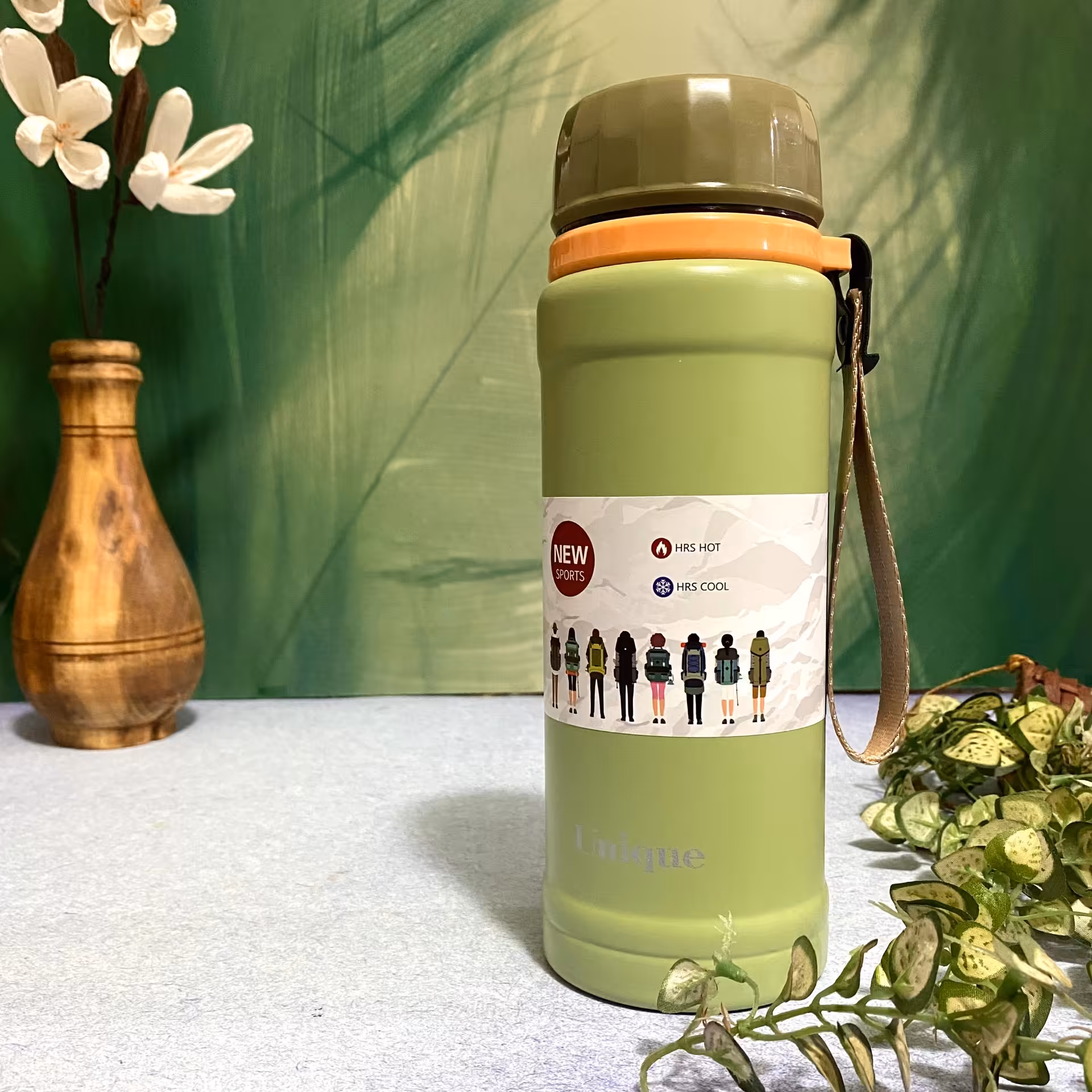 فلاسک استیل مدل یونیک گنجایش 650 میلی لیتر رنگ سبز کد1