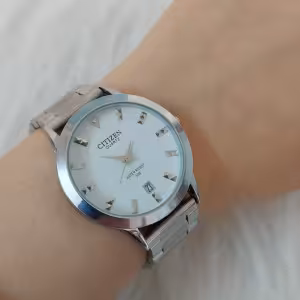 ساعت زنانه سیتیزن نقره ای صفحه سفید