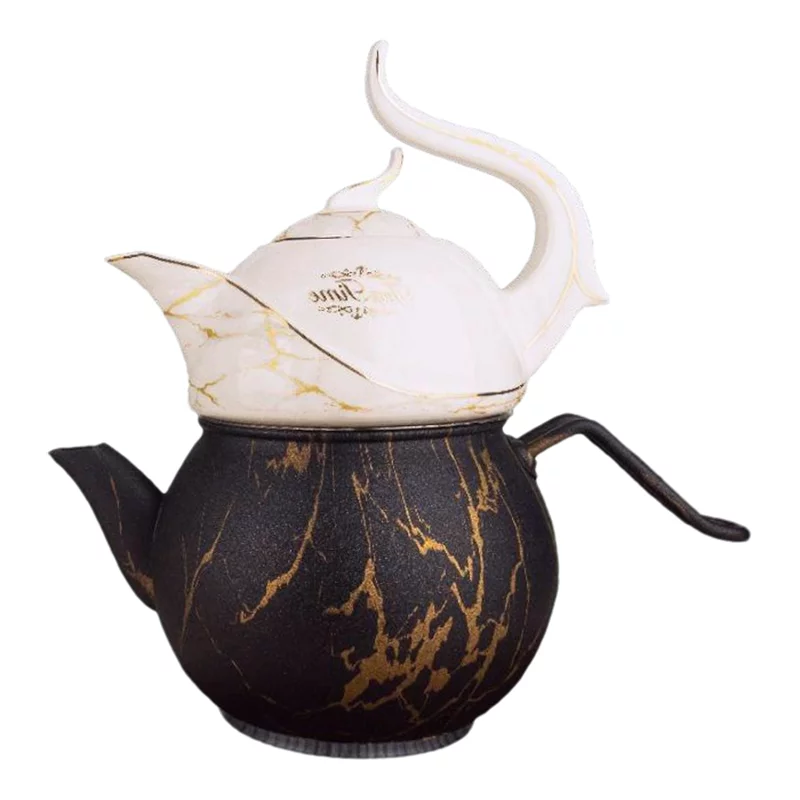 ست کتری و قوری کروپ ست مدل دنیز رنگی ماربل کد 307M