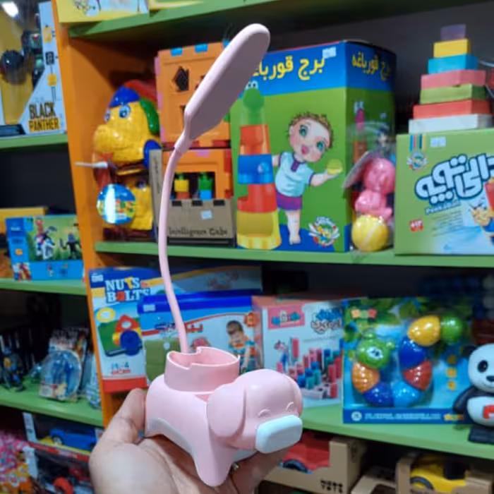 چراغ مطالعه رنگ پاستیلی بهمراه جاقلمی و نگهدارنده موبایل