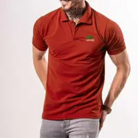 تیشرت جودون یقه دار لاگوست رنگ آجری سایز ایکس لارج تا 3ایکس