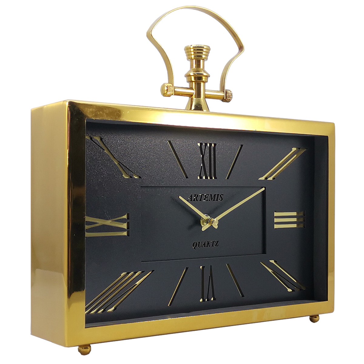 ساعت رومیزی آرتمیس مدل 2032 گلد (طلایی) صفحه بلک (مشکی)
