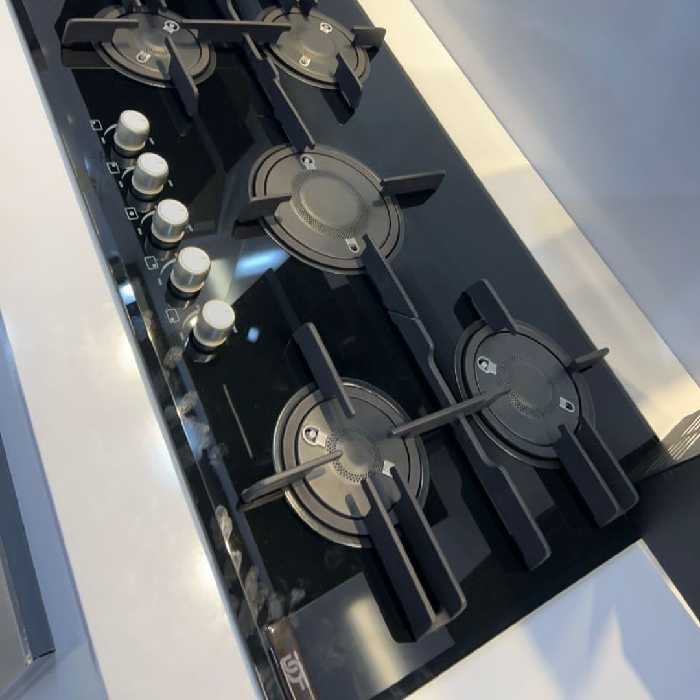 گاز رومیزی شیشه ای با ترموکوپل با سرشعله قارچی هرمی 