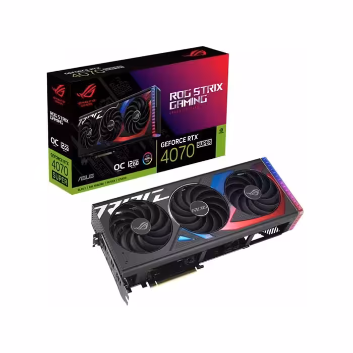 کارت گرافیک ایسوس مدل ROG Strix GeForce RTX4070 SUPER 12GB GDDR6X OC Edition حافظه 12 گیگابایت