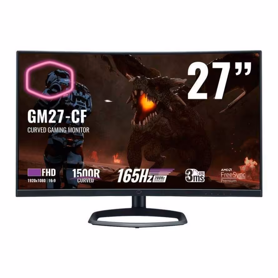 مانیتور گیمینگ 27 اینچ خمیده کولر مستر GM27-CF