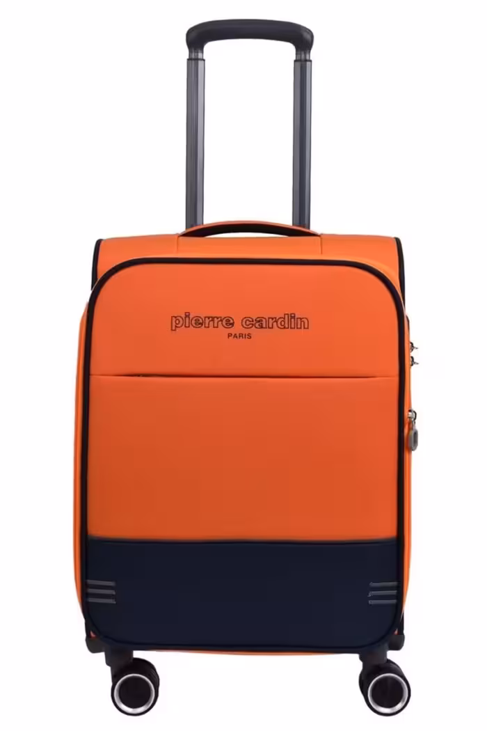 چمدان و ساک نارنجی مردانه زنانه پسر کابین یونیسکس Ultra Light Orange 04pc8200 03 Pierre Cardin