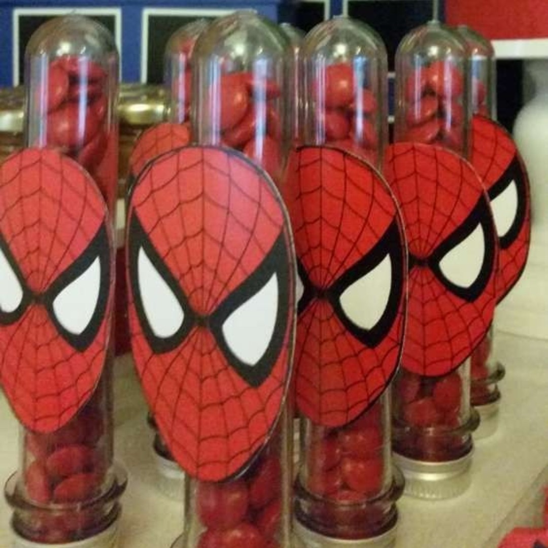 پک 6 عددی لوله اسمارتیز گیفتدار تم پسرانه مرد عنکبوتی