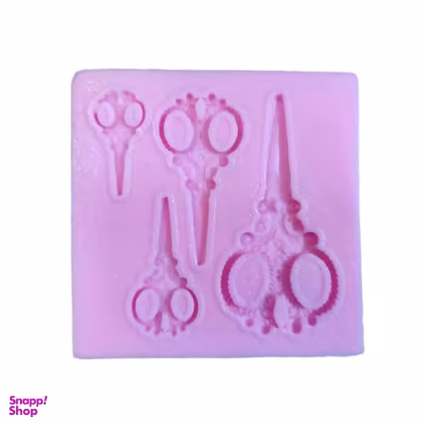 ابزار تزیین فوندانت مدل مالد سیلیکونی طرح قیچی