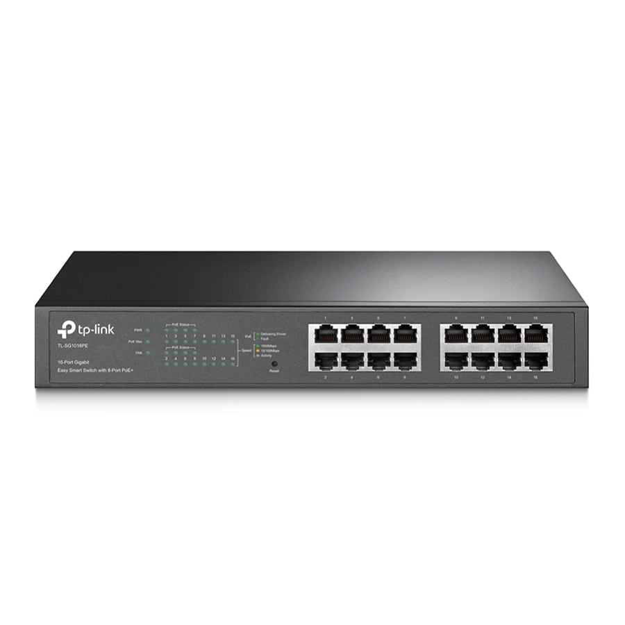 قیمت و خرید سوييچ 16 پورت گيگابيت و رکمونت تی پی لینک مدل TL-SG1016PE V2 | یاس ارتباط
