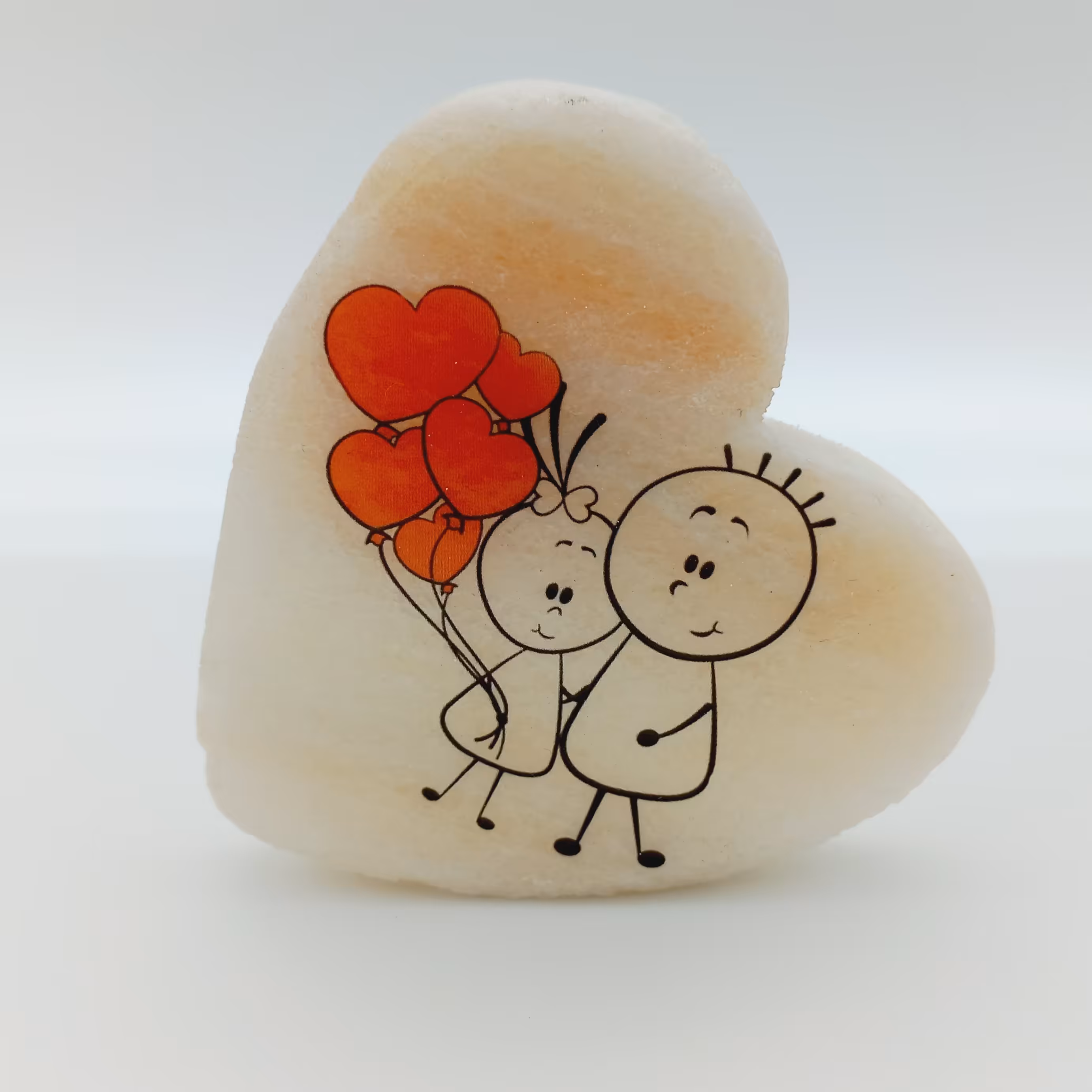 استند رومیزی سنگ نمک قلبی فانتزی، دکوری، داشبوردی، کادویی، هدیه، دفع امواج منفی و چشم زخم