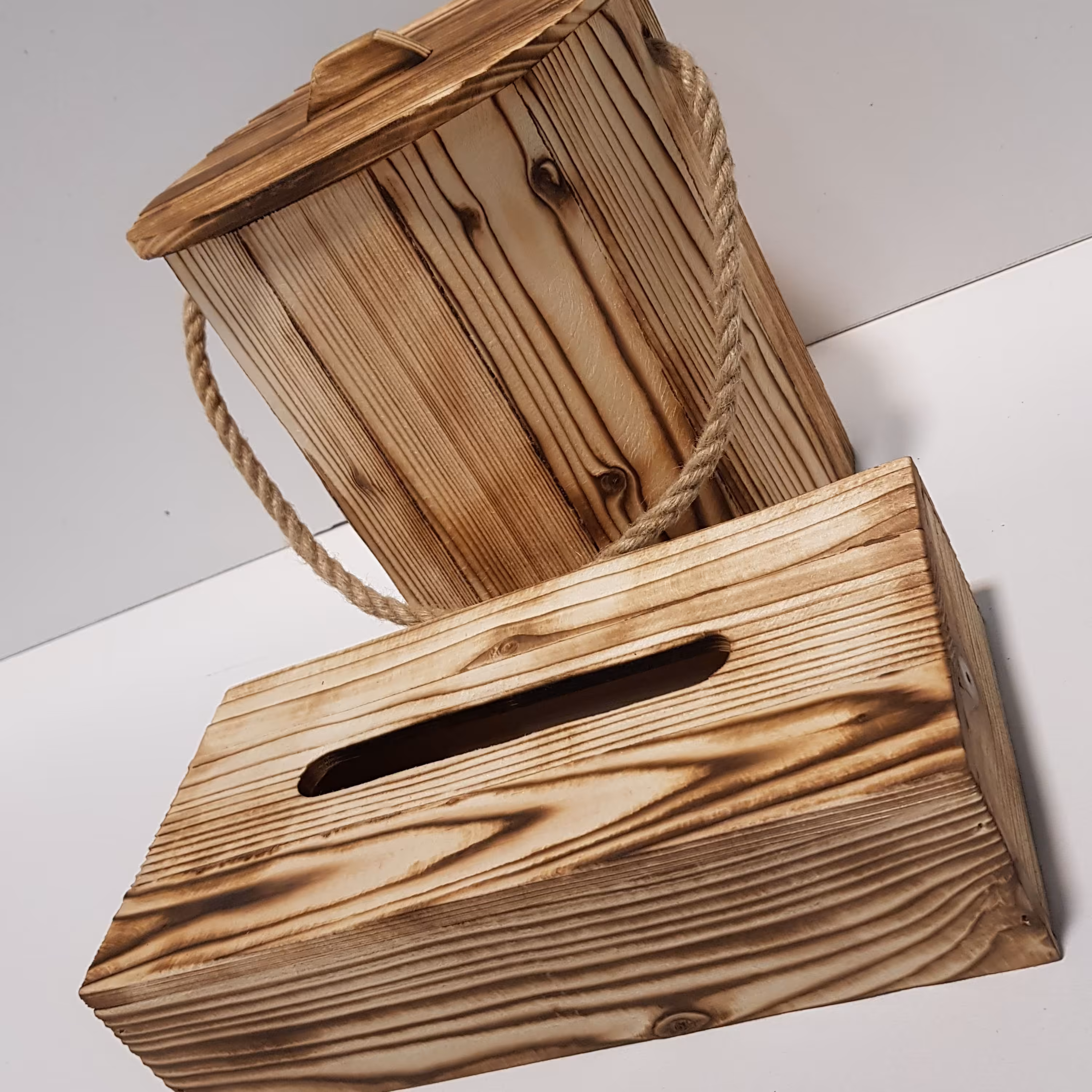 سطل و جادستمال کاغذی چوبی 200 برگ(خرید مستقیم از تولید کننده)