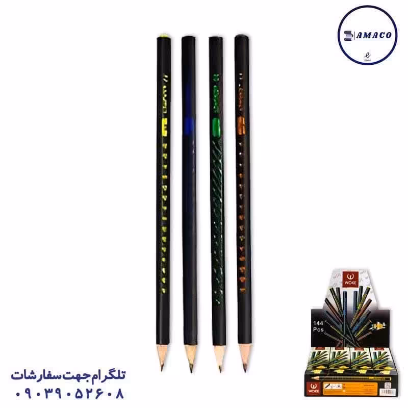 مداد مشکی سه گوش صدفی بدنه مشکی20012 (20) وک