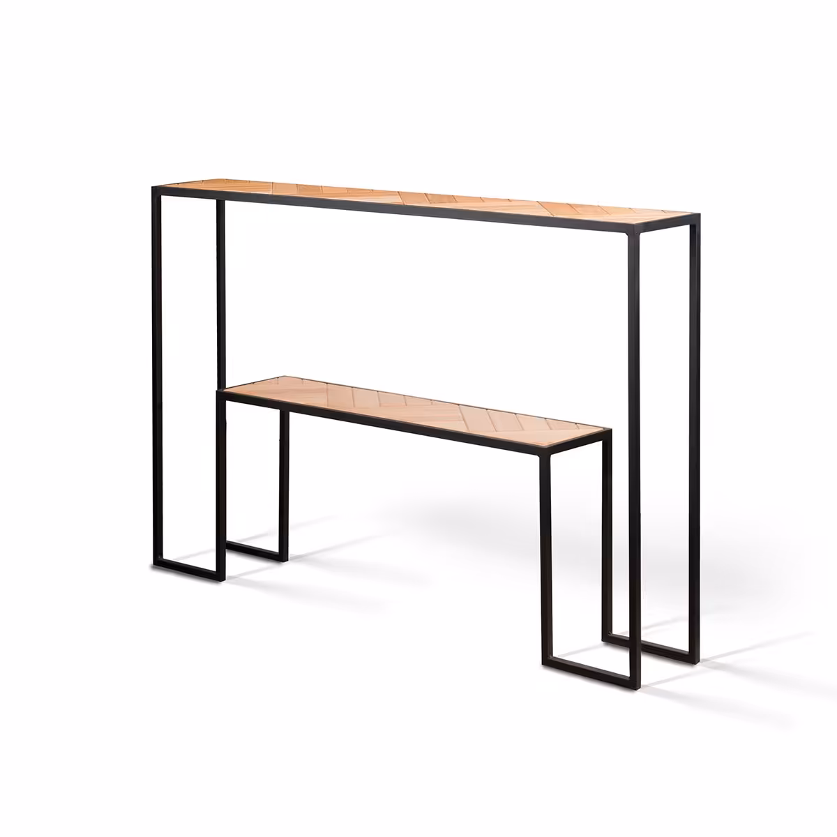 کنسول دو طبقه تمام چوب سان هوم مدل W2014