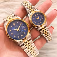 ست ساعت رولکس صفحه آبی / صفحه فلزی و رنگ ثابت