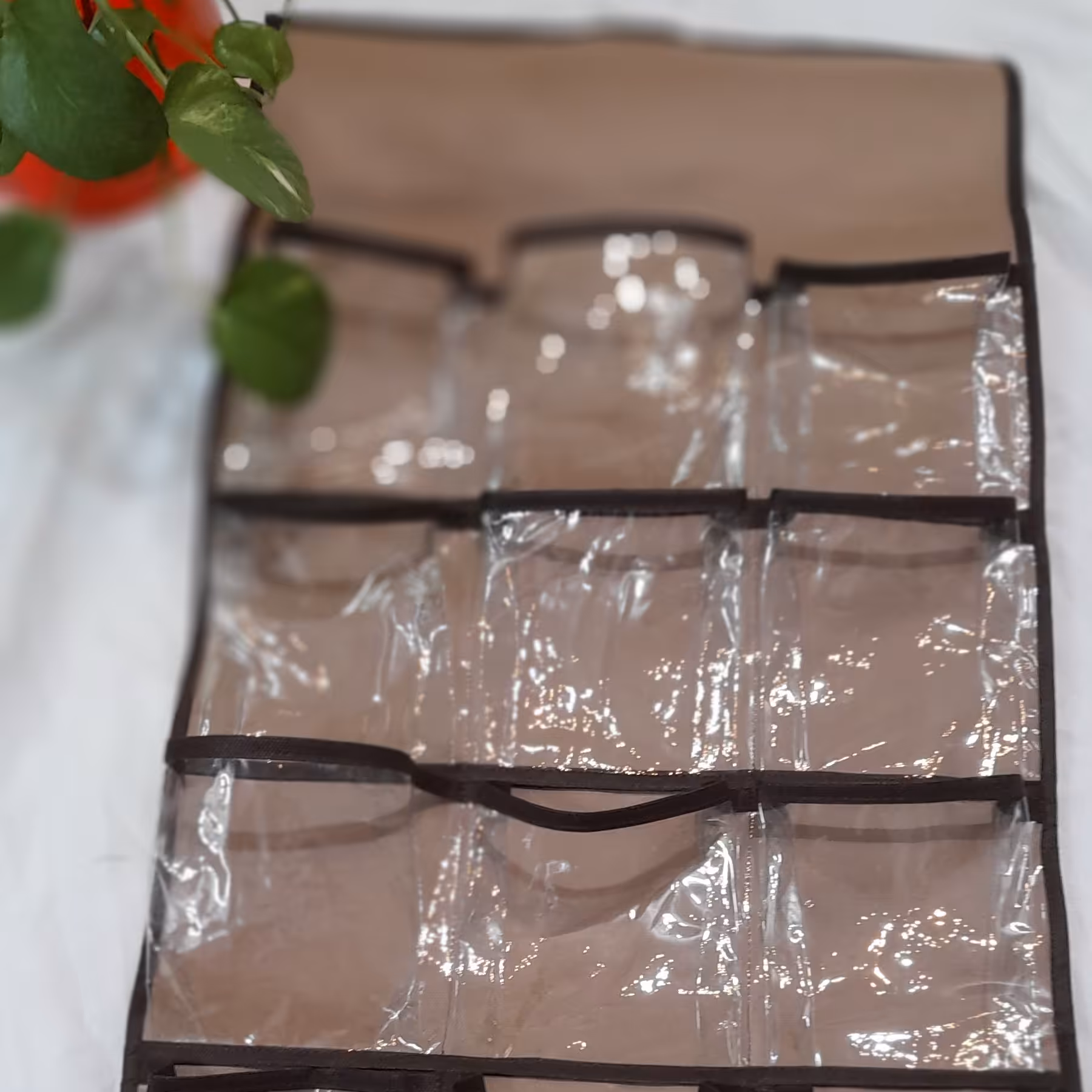 نظم دهنده روسری 30 قسمتی دو طرفه سفید،ارگانایزر شال و روسری نظم دهنده کمد،جاجورابی دو طرفه ،رگال کمد