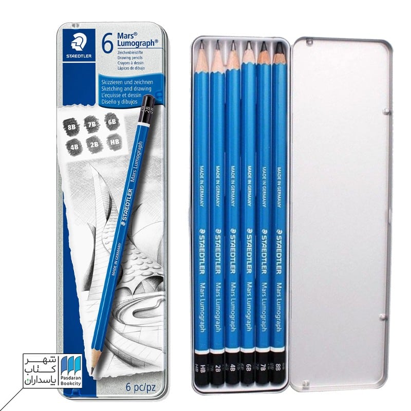مداد مشکی لومو گراف استدلر ست 6 عددی staedtler