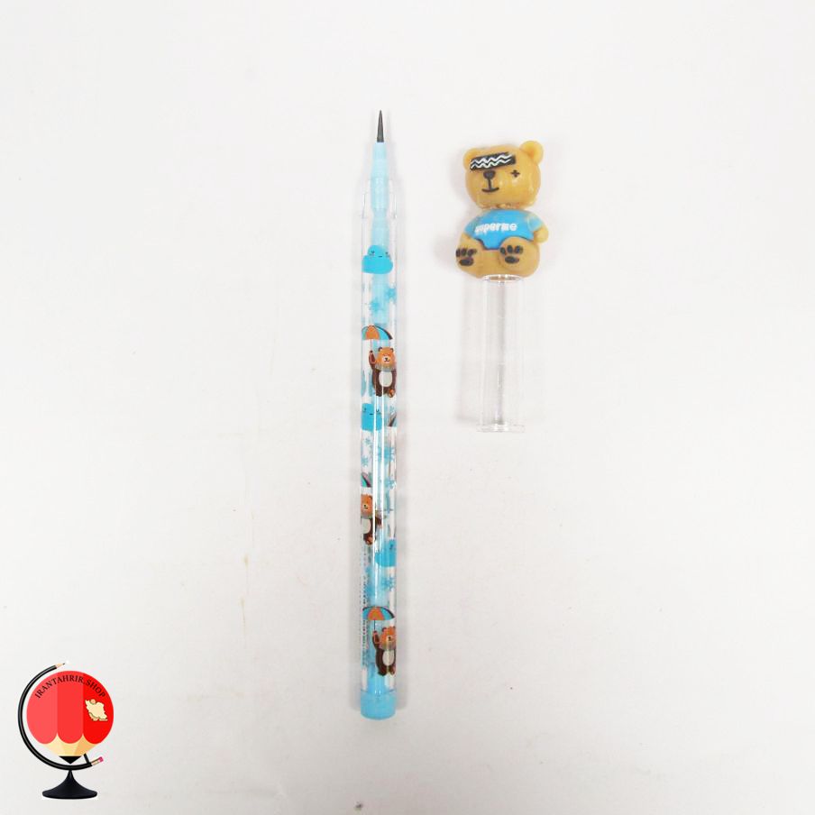 مداد نوکی فشنگی فانتزی طرح خرس رنگ آبی