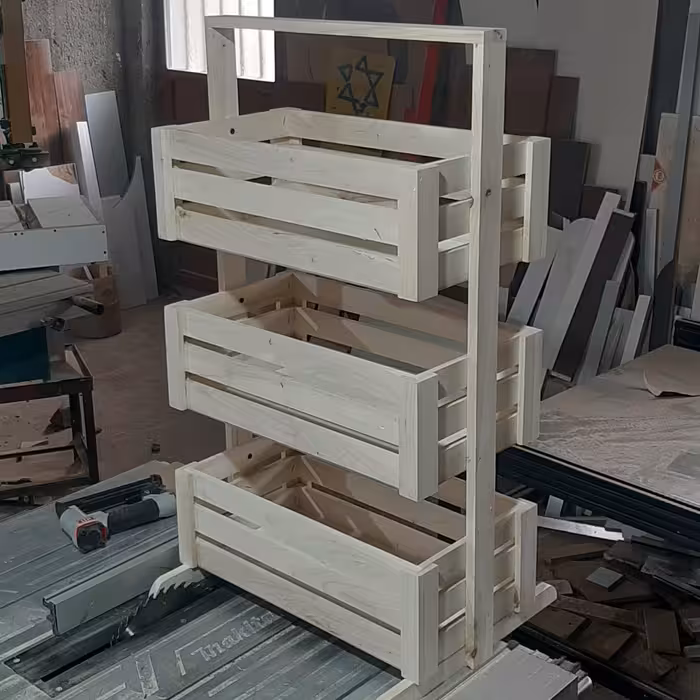 جا پیاز سیب زمینی چوبی 