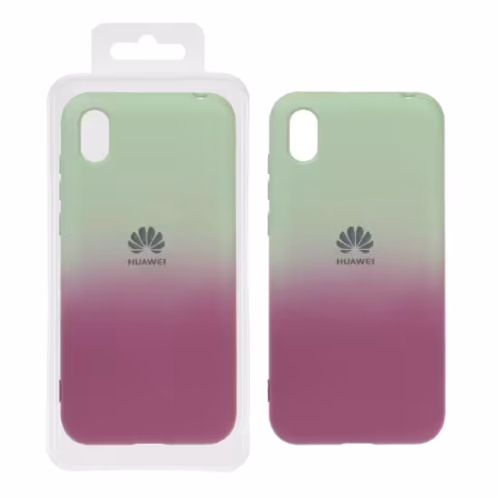 قاب گوشی سیلیکونی دو رنگ محافظ لنزدار برای Huawei Y5 2019 - طرح 260