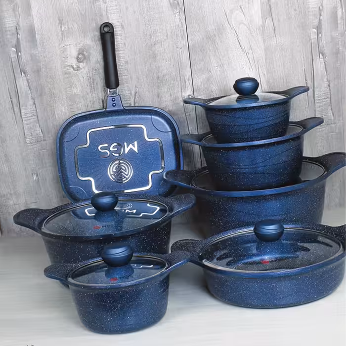 سرویس قابلمه 17 پارچه MGS ام جی اس KOREA-D (کد 8888) در 2 رنگ