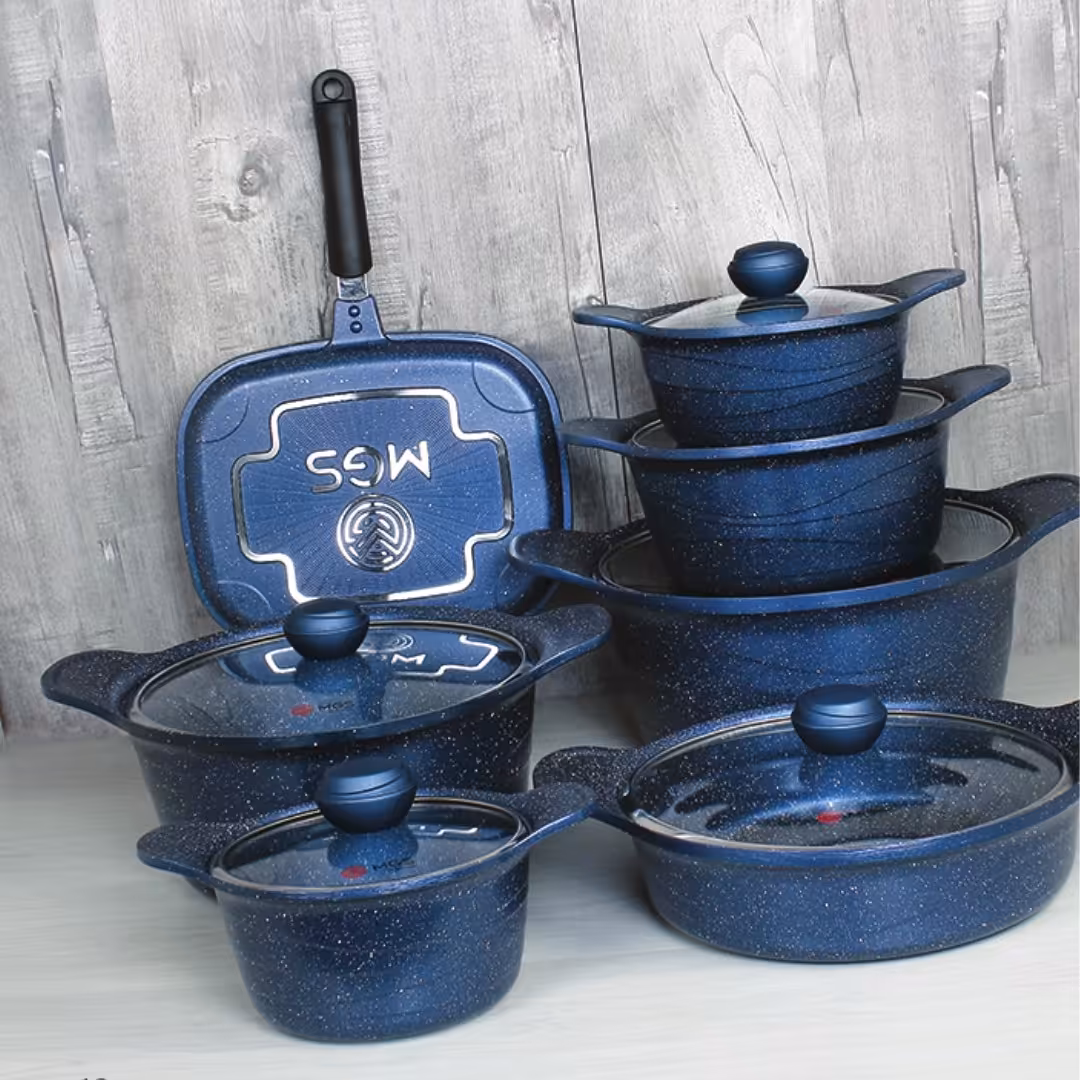 سرویس قابلمه 17 پارچه MGS ام جی اس KOREA-D (کد 8888) در 2 رنگ