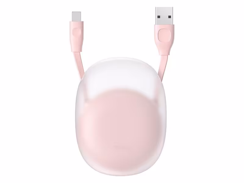 کابل شارژ و انتقال داده تایپ سی 2 آمپر یک متری بیسوس Baseus Little Reunion One-Way Stretchable Type-C Cable