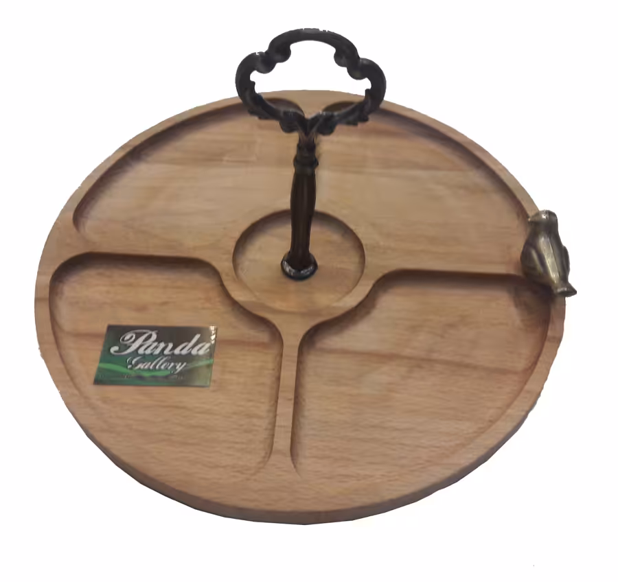 شیرینی خوری تک طبقه با گنجشک فلزی