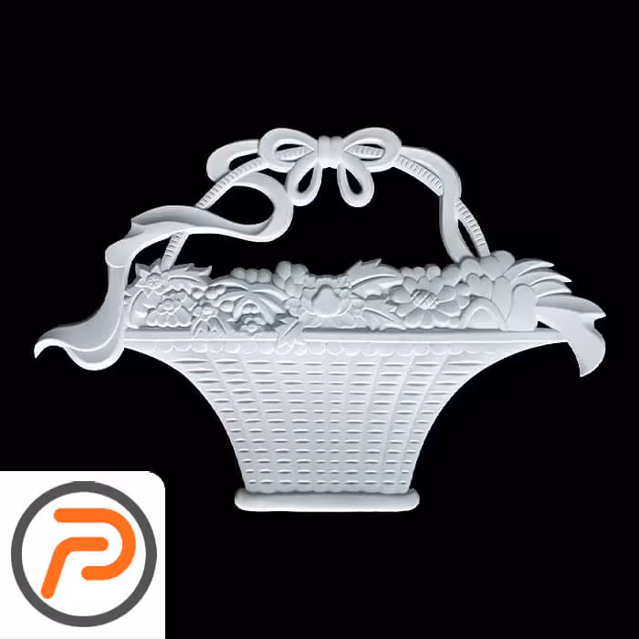 گل تزئینی طرح منبت pvc کد 602