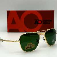 عینک آفتابی خلبانی آمریکن اپتیکال مردانه و زنانه Aoمناسب برای خانم هاوآقایان جنس لنز شیشه ضد خش و نشکن یووی 400سایز54و56