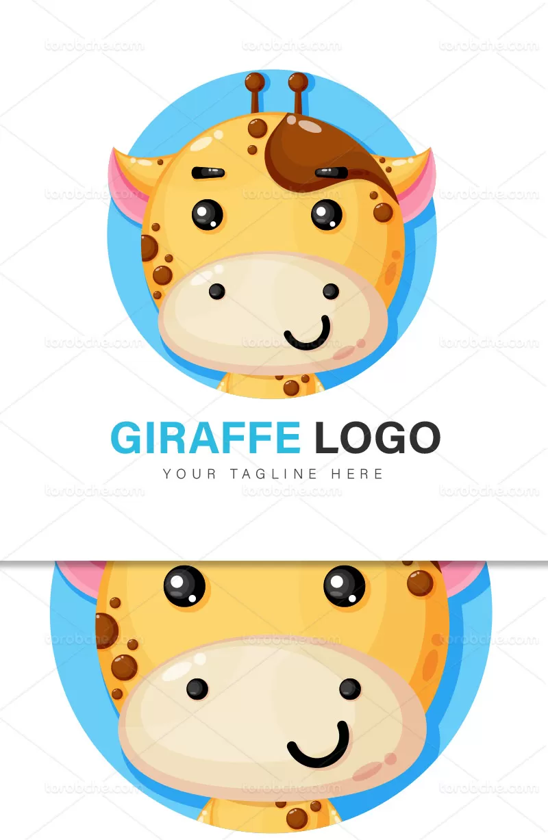 وکتور لوگو زرافه انتزاعی | گرافیک با طعم تربچه
