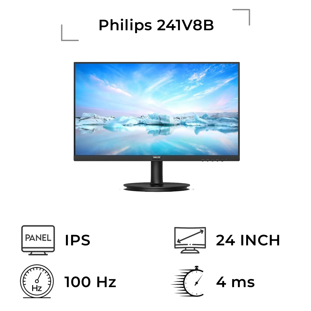 مانیتور فیلیپس مدل 241V8B سایز 24 اینچ
