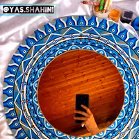 آینه دکوری هنردست 45سانتی