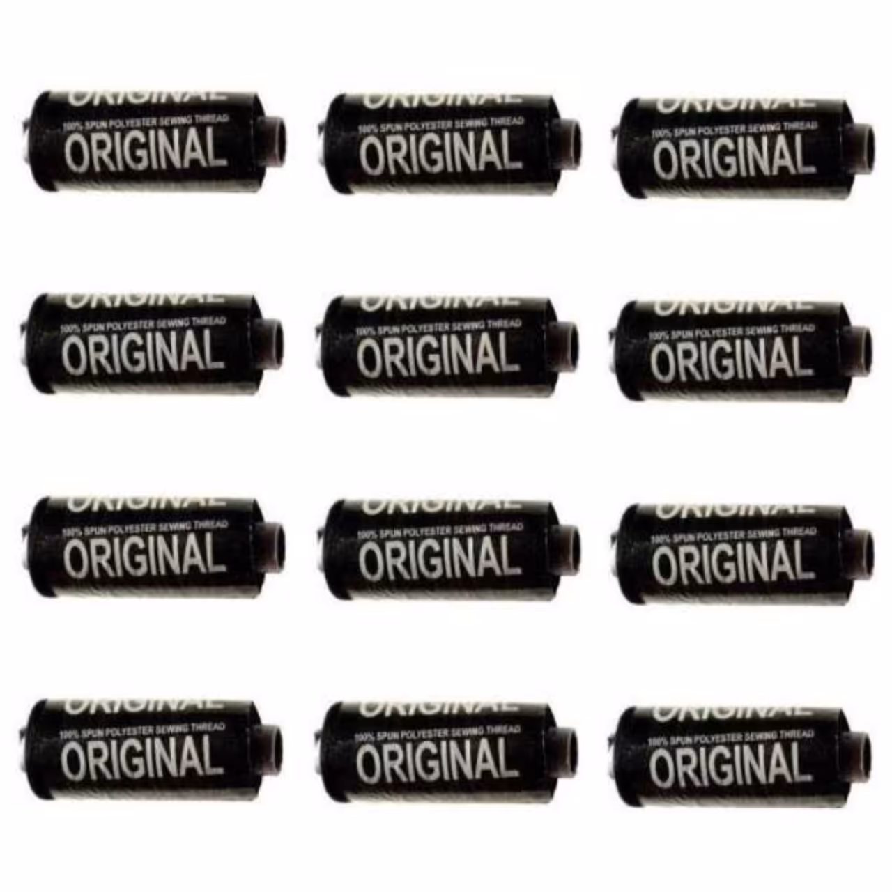 نخ قرقره خیاطی اورجینال اصلی بسته 12 عددی (رنگ مشکی)