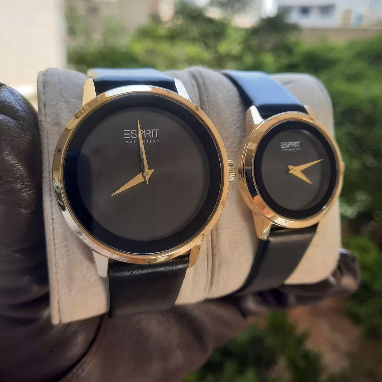ساعت ست اسپریت مردانه و زنانه
 بند چرم مشکی کیفیت درجه یک صفحه خلوت شیک