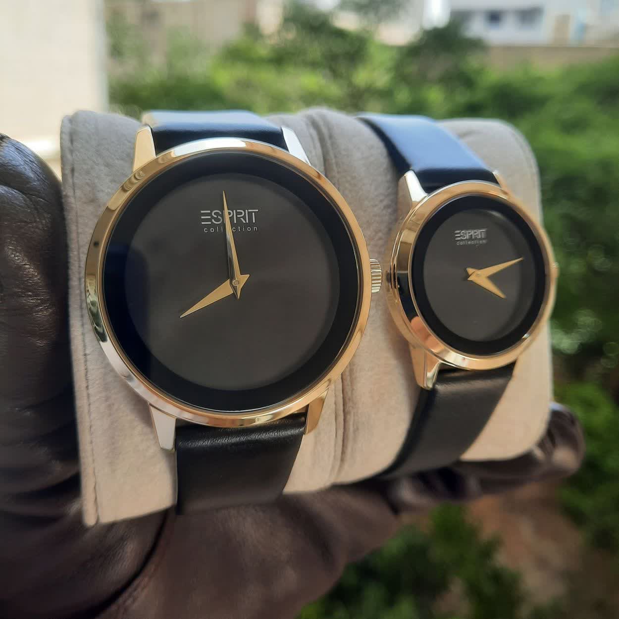 ساعت ست اسپریت مردانه و زنانه
 بند چرم مشکی کیفیت درجه یک صفحه خلوت شیک