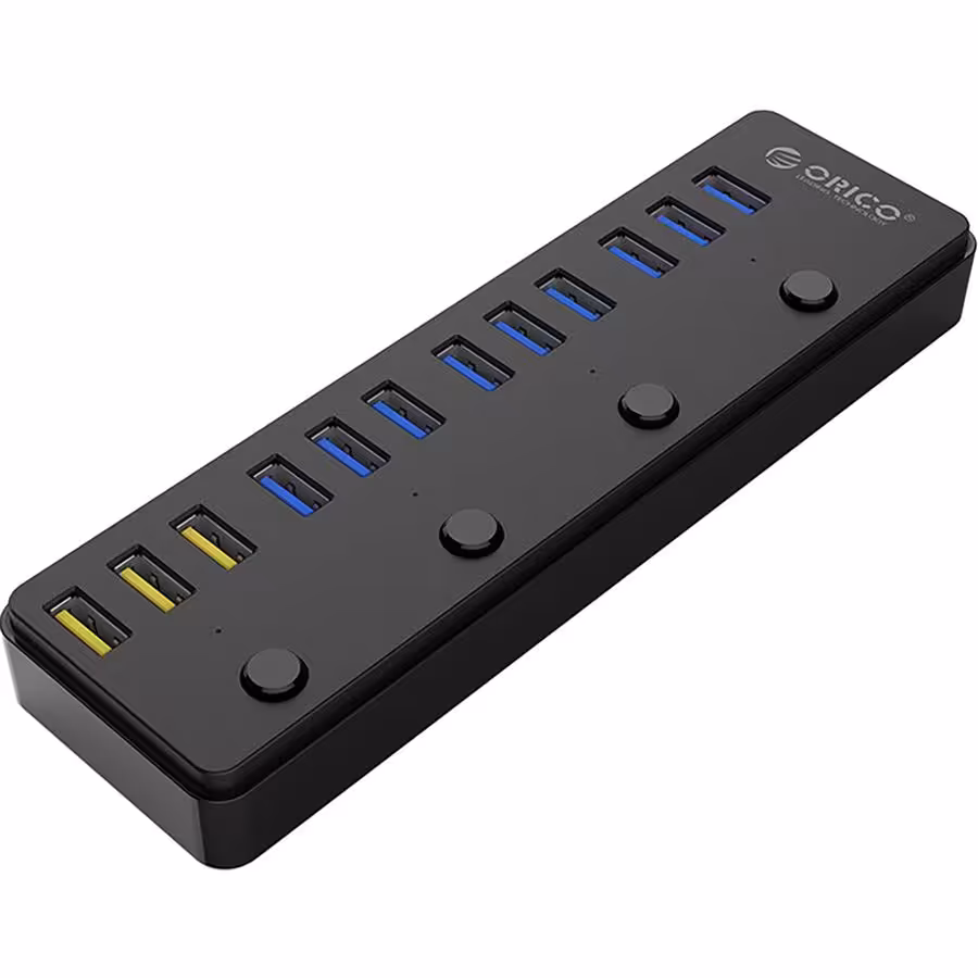 هاب یو اس بی 12 پورت اوریکو همراه آداپتور P12-U3