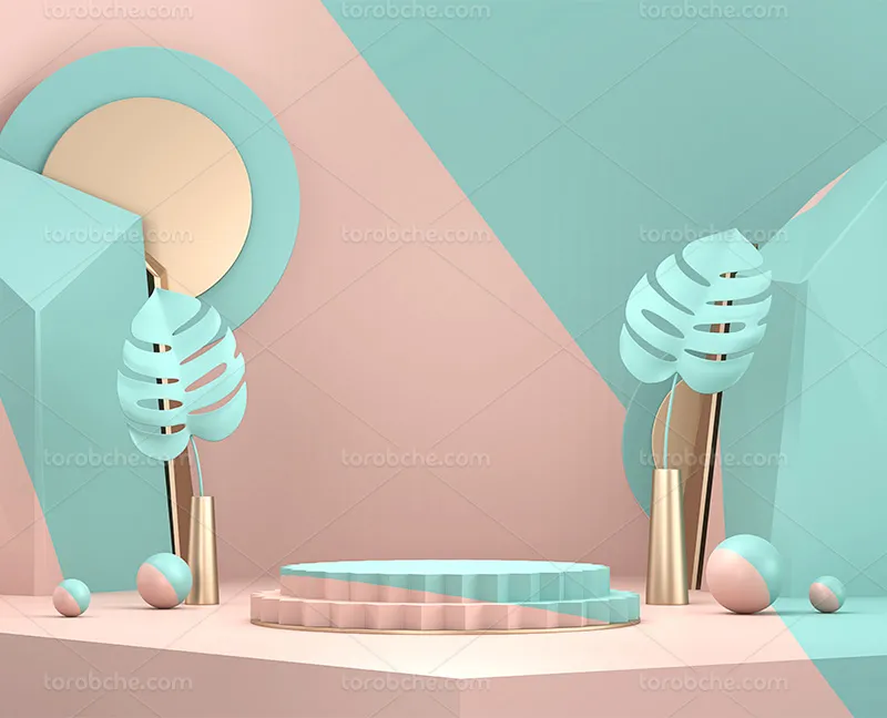 بک دراپ عکاسی محصول سبز صورتی | گرافیک با طعم تربچه