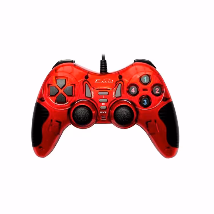 دسته بازی تک شوکدار حرفه ای Excel مدل 101 رنگ خاکستری