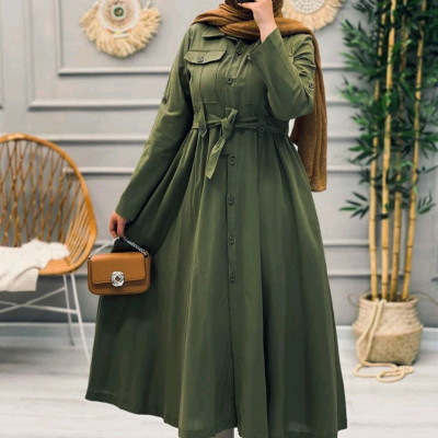 مانتو اسپرت زنانه داکرون مدل بلند آراسته