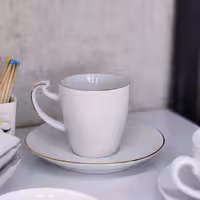 سرویس فنجان و نعلبکی سفید دیپلمات