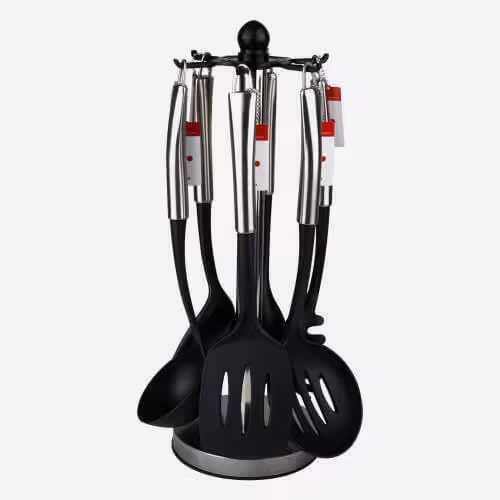 ست کفگیر و ملاقه تفلون 7 پارچه صادراتی یونیک 1155