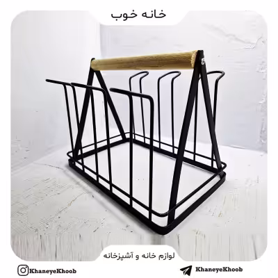 استند لیوان رومیزی آشپزخانه فلزی