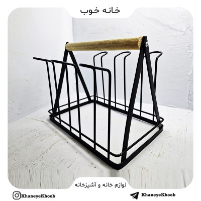 استند لیوان رومیزی آشپزخانه فلزی