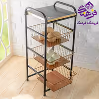 جاپيازي پیشتاز  کاوه کشويي مشکي طلايي 3طبقه