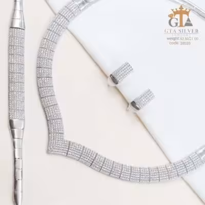 سرویس نقره اصل طرح تنیسی مدل هفتی هشتی جدید کد 38020