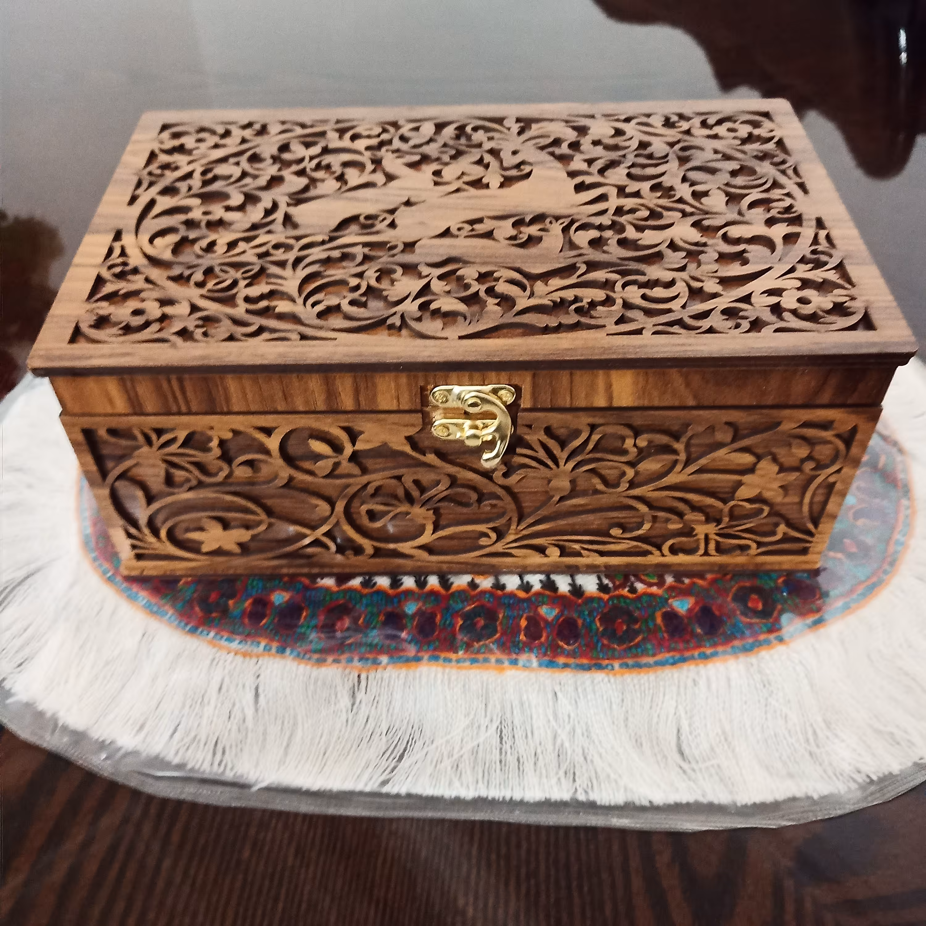 جعبه دمنوش و شکلات چوبی طرح آهو (ارسال بصورت پس کرایه)