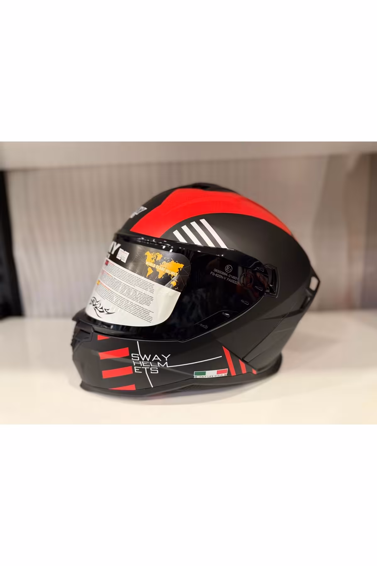 کلاه کاسکت موتورسیکلت چند رنگ صورت کامل BLADE RED FULL Sway