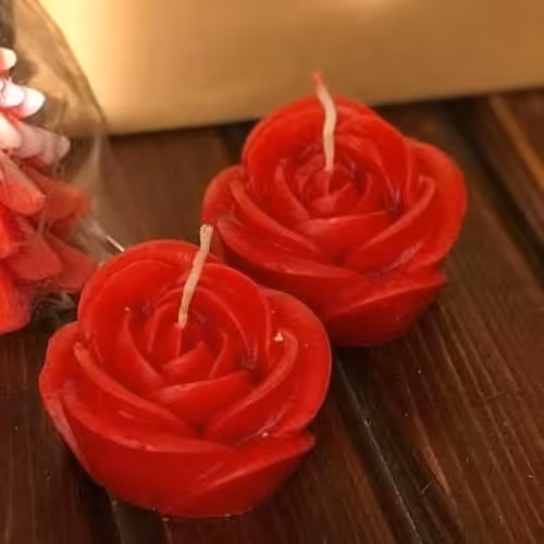 شمع رز  زیبا 