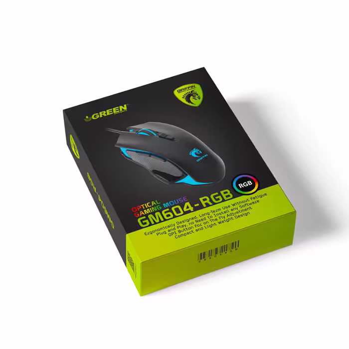 ماوس گیمینگ گرین GM604 RGB